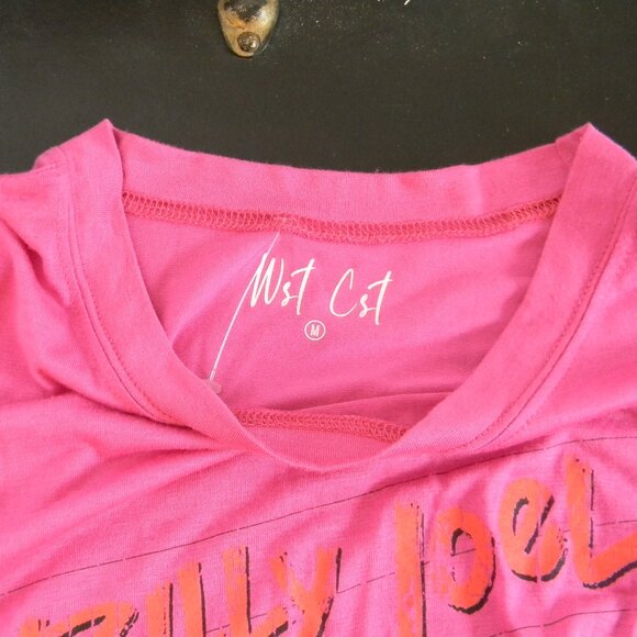 Wst Cst Billy Joel Oversized Size M Tee Cropped NWOT - Picture 3 of 5